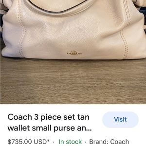 Beautiful coach purse that was set up your fashion for any day or night event !